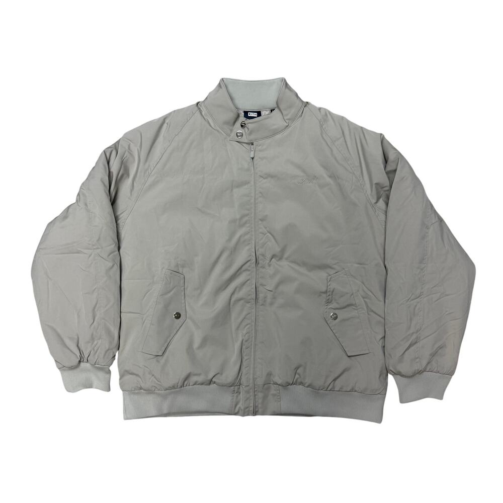 Kith Puffer Jacket Beige Mini Scrip Cursive Logo L